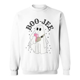Boo Jee Ghost Halloween Spooky Season Cute Ghost Sweatshirt - Thegiftio UK