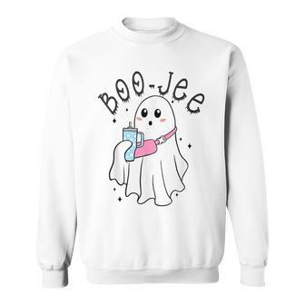 Boo Jee Ghost Halloween Spooky Season Sweatshirt | Mazezy