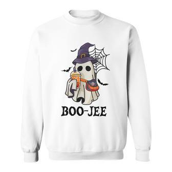 Boo-Jee Halloween Spooky Season Cute Ghost Boujee Boogee Sweatshirt - Monsterry