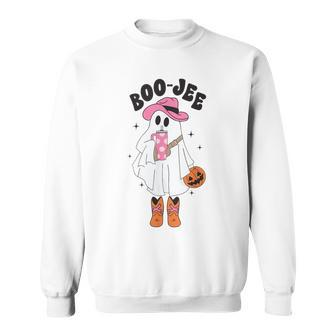 Boo-Jee Spooky Season Retro Ghost Western Halloween Boujee Sweatshirt | Mazezy
