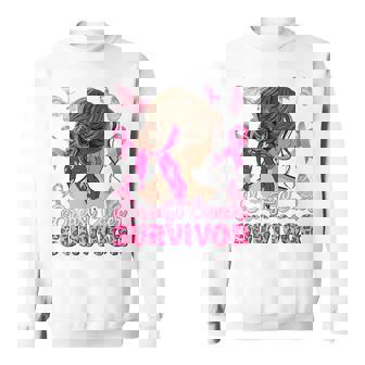 Breast Cancer Awareness Pink Ribbon Survivor Breast Cancer Sweatshirt - Monsterry