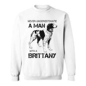 Brittany Spaniel Dad Funny Gifts For Dad Sweatshirt | Mazezy