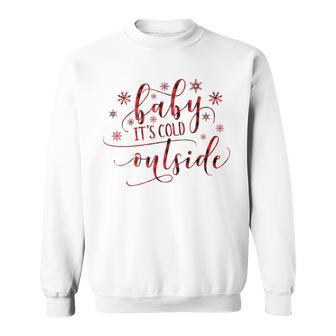 Buffalo Plaid Christmas Song Baby It's Cold Outside Sweatshirt | Mazezy