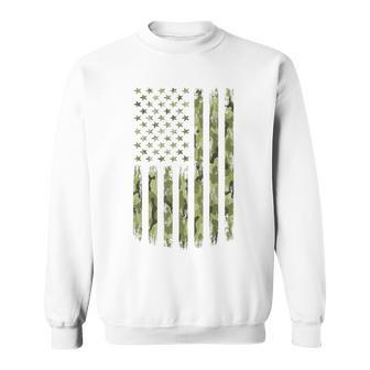 Camo American Flag Desert Green Camouflage Tactical Military Sweatshirt - Thegiftio UK