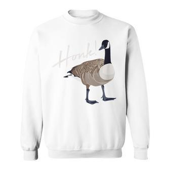 Canadian Goose Honk Funny Cute Bird Hunter Gift Sweatshirt | Mazezy