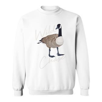 Canadian Goose Wild Goose Chase Funny Cute Bird Hunter Sweatshirt | Mazezy