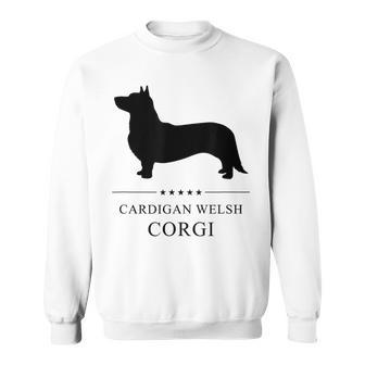 Cardigan Welsh Corgi Black Silhouette Sweatshirt | Mazezy