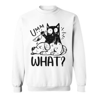 Cat What Funny Cat Dog With Meow Knife Sweatshirt - Seseable