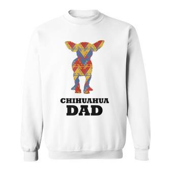 Chihuahua Dad Mexican Blanket Dog Silhouette Sweatshirt | Mazezy