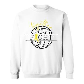 Childhood Cancer Awareness Together We Fight Volleyball Sweatshirt | Mazezy