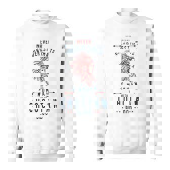 Choctaw Native American Indian Woman Never Underestimate Native American Funny Gifts Sweatshirt | Mazezy