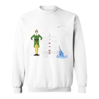 Christmas Elf Towns Holiday Santa Buddy Snow Sweatshirt | Mazezy