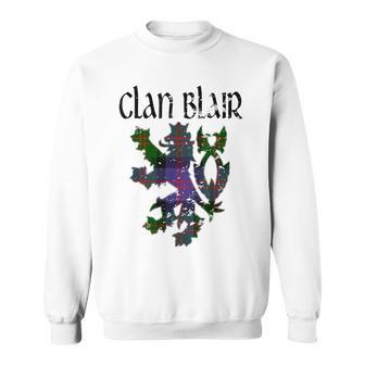 Clan Blair Tartan Scottish Family Name Scotland Pride Pride Month Funny Designs Funny Gifts Sweatshirt | Mazezy