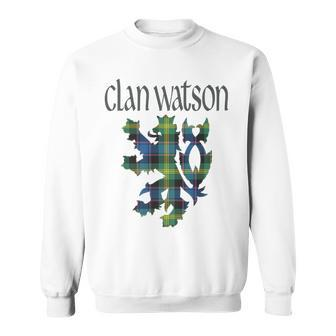 Clan Watson Tartan Scottish Family Name Scotland Pride Pride Month Funny Designs Funny Gifts Sweatshirt | Mazezy