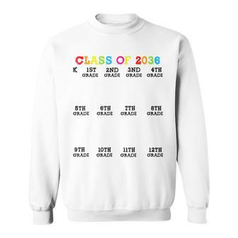 Class Of 2036 Handprint Grow With Me Kindergarten Kindergarten Gifts Sweatshirt | Mazezy AU