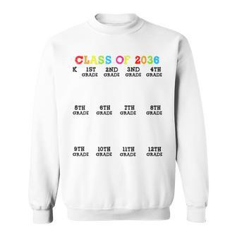 Class Of 2036 Handprint Grow With Me Kindergarten Handprint Funny Gifts Sweatshirt | Mazezy DE