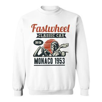 Classic Car Monaco 1953 Sport Apparel Vintage Sweatshirt | Mazezy