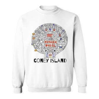 Coney Island Brooklyn New York City Ferris Wheel Sweatshirt | Mazezy