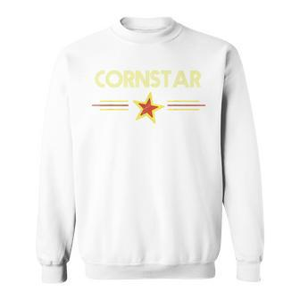 Corn Star Retro 80S Cornhole Team Funny Vintage Graphic 80S Vintage Designs Funny Gifts Sweatshirt | Mazezy