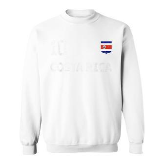 Costa Rica Soccer Fan Jersey Costa Rica Flag Football Lovers Sweatshirt | Mazezy