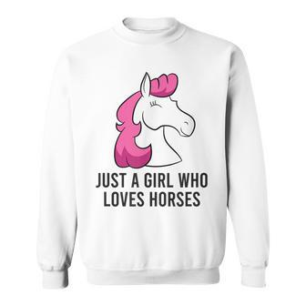 Cowgirl Horse Girl Riding Just A Girl Who Loves Horses Sweatshirt | Mazezy