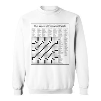 Crossword Puzzle Picture Sweatshirt | Mazezy CA