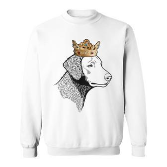 Curly-Coated Retriever Dog Wearing Crown Sweatshirt | Mazezy