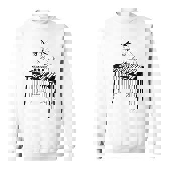 Cute Cat Playing Percussion Musical Xylophone Sweatshirt | Mazezy