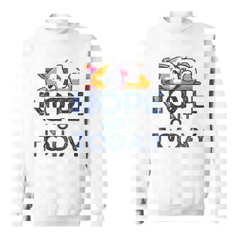 Cute Corgi Sleeping Cartoon Vector Illustration Sweatshirt | Mazezy