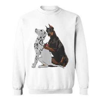 Cute Fashionable Doberman Tattooing Dalmatian Dog Gift Sweatshirt | Mazezy