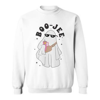 Cute Ghost Halloween Costume Boujee Boo-Jee Spooky Season Sweatshirt | Mazezy