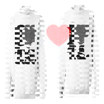 Cute Red Heart I Love TS Sweatshirt | Mazezy