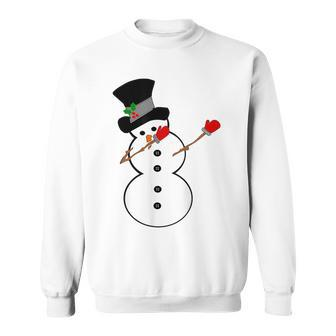 Dabbing Snowman Snow Sculpture Dab Dance Sweatshirt | Mazezy