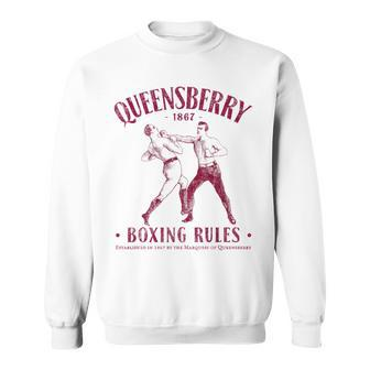 Distressed Vintage Boxing Queensbury Boxing Rules Sweatshirt | Mazezy
