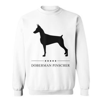 Doberman Pinscher Black Silhouette Sweatshirt | Mazezy