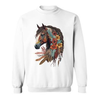 Equestrian Horse Girl Western Cowgirl Horseback Riding Theme Sweatshirt | Mazezy