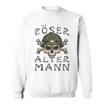 Evil Old Man Skull Soldier Bone Font Sweatshirt | Mazezy