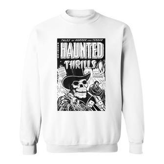 Evil Skeleton Halloween Horror Comic Vintage Horror Monsters Halloween Funny Gifts Sweatshirt | Mazezy