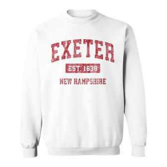 Exeter New Hampshire Nh Vintage Sports Red Sweatshirt | Mazezy