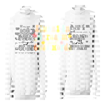 Fluent In Sarcasm & Cuss Words Funny Sarcasm Retro Groovy Sweatshirt | Mazezy