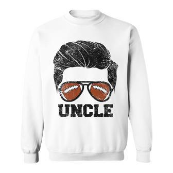 Football Uncle Funny Hair Glasses Football Uncle Sweatshirt | Mazezy