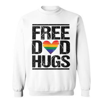 Free Dad Hugs Lgbtq Pride Stepfather Daddy Papa Design Gift For Mens Sweatshirt | Mazezy CA