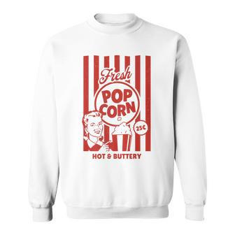 Fresh Popcorn Sign Costume For Halloween Funny Retro Vintage Halloween Funny Gifts Sweatshirt | Mazezy