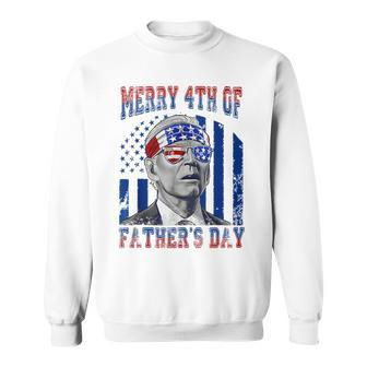 Funny Biden Confused Merry 4Th Of Fathers Day American Flag Sweatshirt - Thegiftio UK