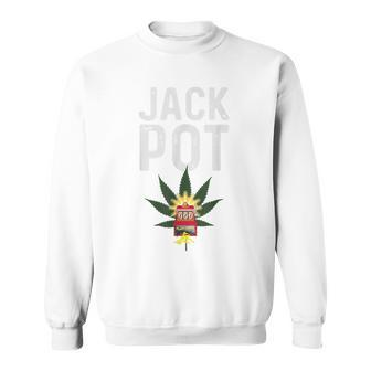 Casino Weed Vegas Marijuana Stoner Slot Machine Sweatshirt | Mazezy