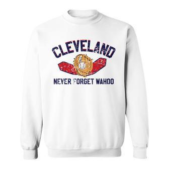 Funny Cleveland Never Forget Wahoo Baseball Antipc Baseball Funny Gifts Sweatshirt | Mazezy