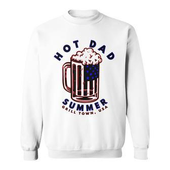 Funny Fathers Day Hot Dad Summer Bbq Dad Bod Gift Sweatshirt | Mazezy DE