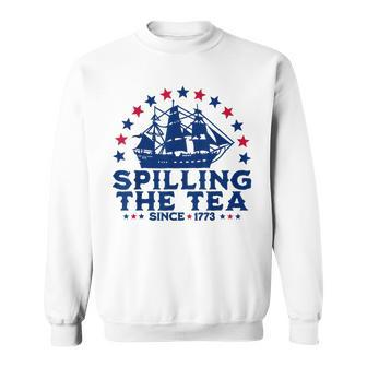 Funny Fourth Of July Spilling The Tea Since 1773 4Th Of July Sweatshirt | Mazezy