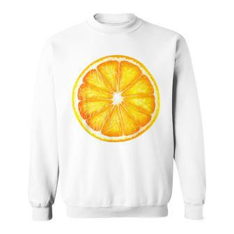 Halloween Orange Slice Costume Cute Citrus Fruit Sweatshirt - Seseable