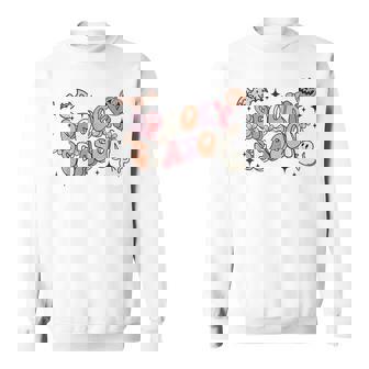 Halloween Vibes Retro Spooky Ghost Boo Spooky Season Sweatshirt | Mazezy